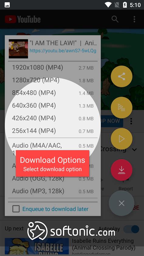 TubeMate for Android .